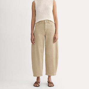 Everlane Women's Way-High® Curve Jean in Garment-Dyed Tan, Size 27, Cotton